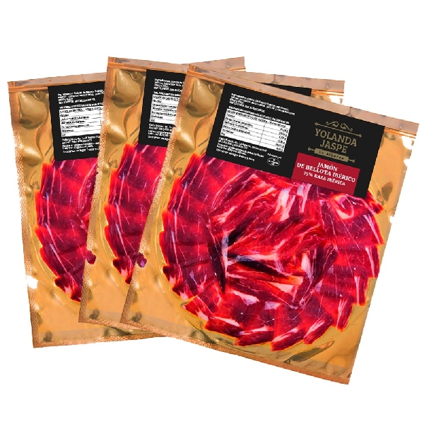 Pack 3 Loncheados a cuchillo de Jamón de Bellota 75% Raza Ibérica